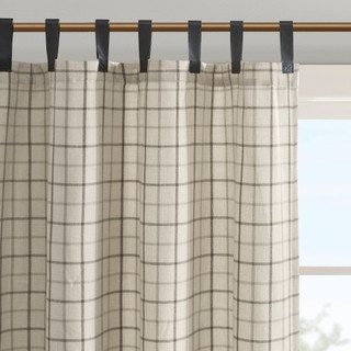 Thumbnail 5: Madison Park Anaheim Faux Leather Tab Top Curtain Panel 