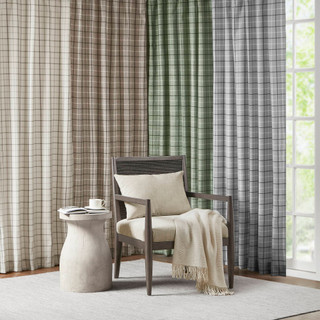 Thumbnail 2: Madison Park Anaheim Faux Leather Tab Top Curtain Panel 