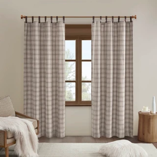 Thumbnail 3: Madison Park Anaheim Faux Leather Tab Top Curtain Panel 