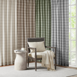 Thumbnail 4: Madison Park Anaheim Faux Leather Tab Top Curtain Panel 