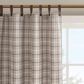 Thumbnail 6: Madison Park Anaheim Faux Leather Tab Top Curtain Panel 