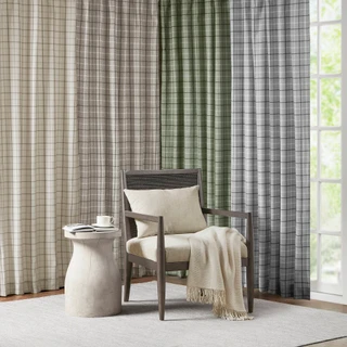 Thumbnail 8: Madison Park Anaheim Faux Leather Tab Top Curtain Panel 