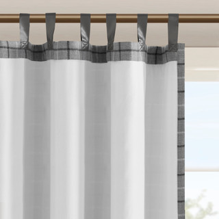 Thumbnail 5: Madison Park Anaheim Faux Leather Tab Top Curtain Panel 