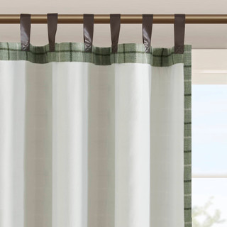 Thumbnail 3: Madison Park Anaheim Faux Leather Tab Top Curtain Panel 