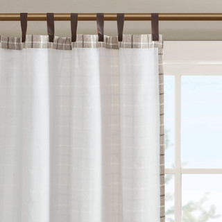 Thumbnail 13: Madison Park Anaheim Faux Leather Tab Top Curtain Panel 