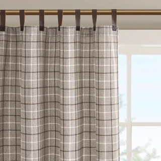 Thumbnail 14: Madison Park Anaheim Faux Leather Tab Top Curtain Panel 