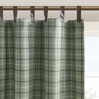 Thumbnail 5: Madison Park Anaheim Faux Leather Tab Top Curtain Panel 