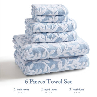 Thumbnail 4: Madison Park Skyler 6 Pc Towel Set 