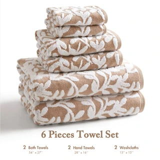 Thumbnail 3: Madison Park Skyler 6 Pc Towel Set 