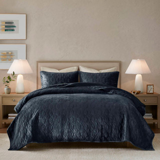 Thumbnail 5: Madison Park Harper Velvet Quilt Set  