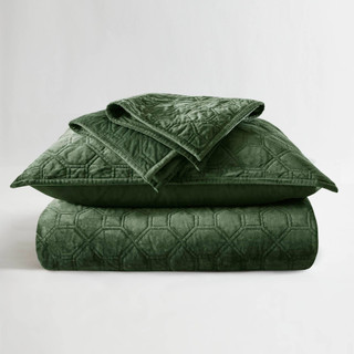 Thumbnail 10: Madison Park Harper Velvet Quilt Set  
