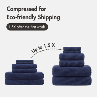 Thumbnail 5: Madison Park Diagonal Ribbed 6 Pc  Quick Dry Towel Set 