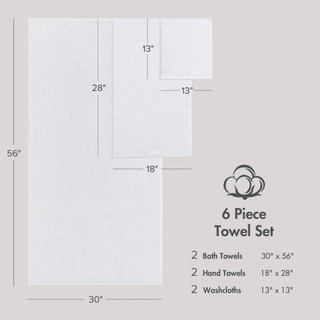 Thumbnail 3: Madison Park Diagonal Ribbed 6 Pc  Quick Dry Towel Set 
