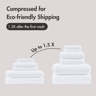 Thumbnail 5: Madison Park Diagonal Ribbed 6 Pc  Quick Dry Towel Set 
