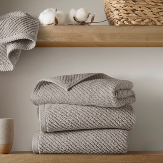 Thumbnail 4: Madison Park Diagonal Ribbed 6 Pc  Quick Dry Towel Set 