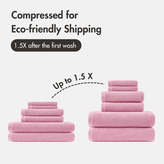 Thumbnail 5: Madison Park Diagonal Ribbed 6 Pc  Quick Dry Towel Set 