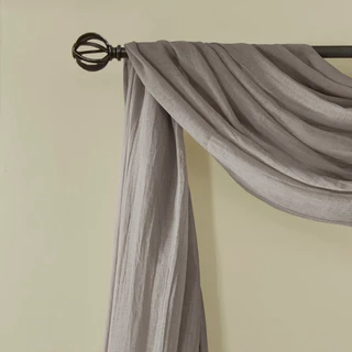 Thumbnail 6: Madison Park Harper Solid Crushed Sheer Scarf 