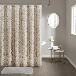 Thumbnail 1: Madison Park Odette Jacquard Shower Curtain  