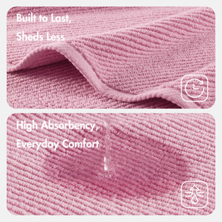Thumbnail 2: Madison Park Diagonal Ribbed 6 Pc  Quick Dry Washcloth Set 