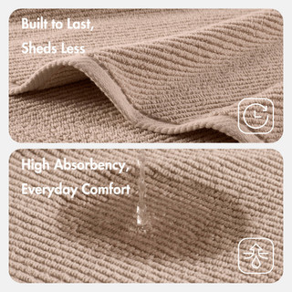 Thumbnail 4: Madison Park Diagonal Ribbed 6 Pc  Quick Dry Washcloth Set 