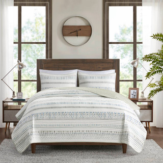 Thumbnail 6: Madison Park Fraser Seersucker Quilt Set 