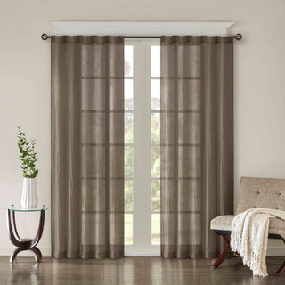 Thumbnail 1: Madison Park  Harper Solid Crushed Curtain Panel Pair 