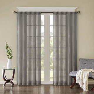 Thumbnail 2: Madison Park  Harper Solid Crushed Curtain Panel Pair 