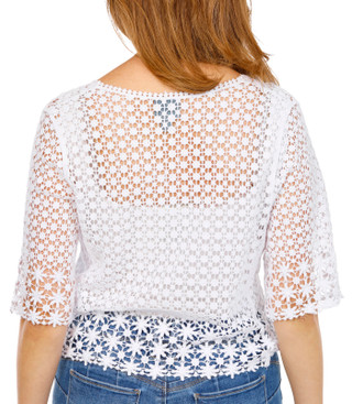 Thumbnail 2: Rabbit Rabbit Women's Circle Crochet Single Button Shrug 
