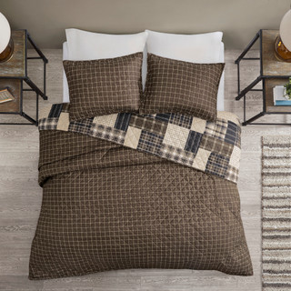 Thumbnail 6: Madison Park Timber Reversible Plaid Quilt Set 