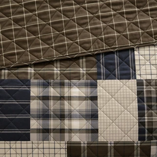 Thumbnail 4: Madison Park Timber Reversible Plaid Quilt Set 