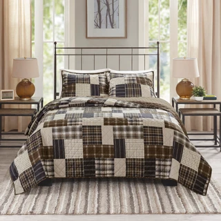 Thumbnail 5: Madison Park Timber Reversible Plaid Quilt Set 