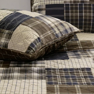 Thumbnail 8: Madison Park Timber Reversible Plaid Quilt Set 