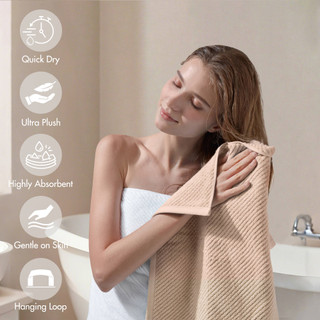 Thumbnail 3: Madison Park Diagonal Ribbed 4 Pc Quick Dry Bath Towel Set 