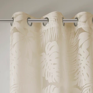 Thumbnail 7: Madison Park Leilani Palm Leaf Burnout Sheer Window Curtain 