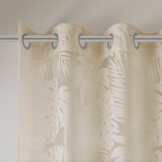 Thumbnail 11: Madison Park Leilani Palm Leaf Burnout Sheer Window Curtain 