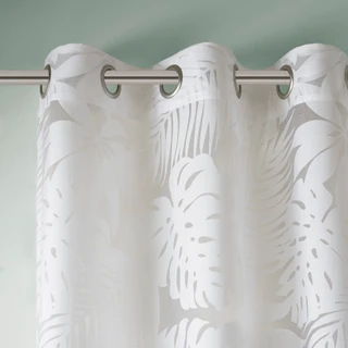 Thumbnail 14: Madison Park Leilani Palm Leaf Burnout Sheer Window Curtain 