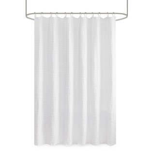 Thumbnail 3: Madison Park Arlo Super Waffle Textured Solid Shower Curtain 