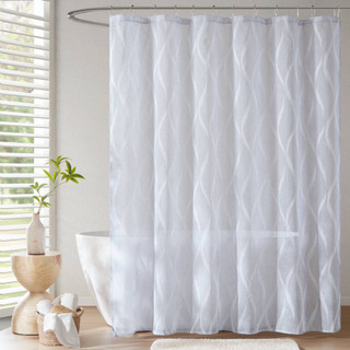 Thumbnail 2: Madison Park Candice Sheer Shower Curtain  