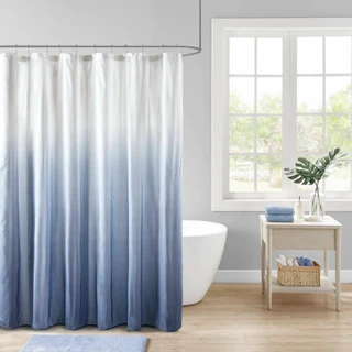 Thumbnail 1: Madison Park Ara Ombre Printed Seersucker Shower Curtain 