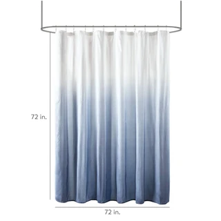 Thumbnail 4: Madison Park Ara Ombre Printed Seersucker Shower Curtain 