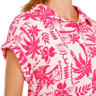 Thumbnail 3: Kathy Ireland Women's Short Sleeve Button Front Top 