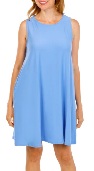 Thumbnail 1: HARLOW & ROSE Women's Sleeveless Swing Dress 