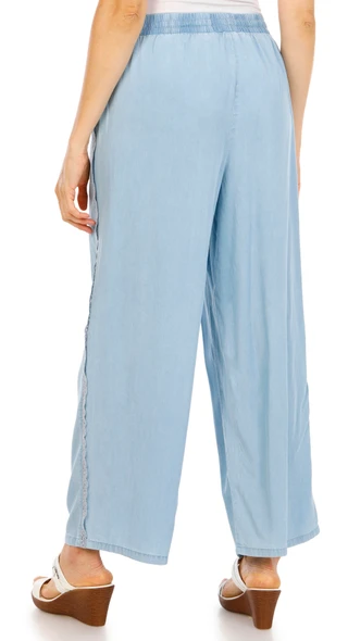 Thumbnail 2: ZAC AND RACHEL Women's Light Wash Drawstring Pants 