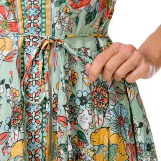 Thumbnail 2: Lola P Women's Short Sleeve Floral Midi Dress 