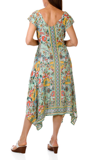 Thumbnail 3: Lola P Women's Short Sleeve Floral Midi Dress 