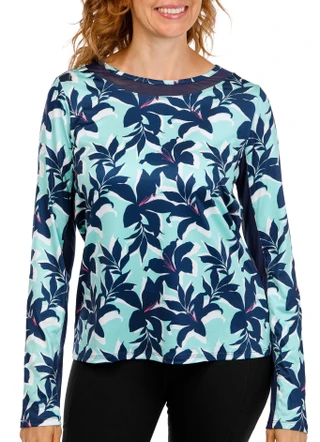 Thumbnail 1: Stella Parker Women's Outdoor Printed Crew Neck Top 