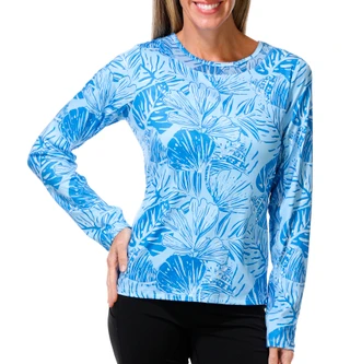 Thumbnail 1: Stella Parker Women's Outdoor Printed Crew Neck Top 