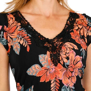 Thumbnail 3: Lola P Women's Short Sleeve Flora Midi Dress 