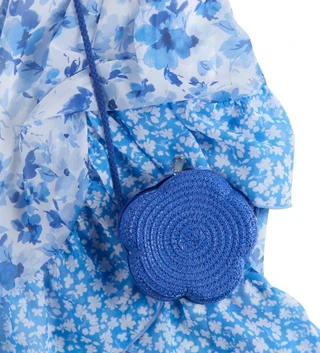 Thumbnail 2: Speechless Little Girls Floral Maxi Dress with Bag Set 