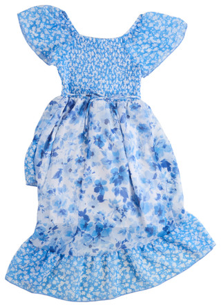 Thumbnail 3: Speechless Little Girls Floral Maxi Dress with Bag Set 
